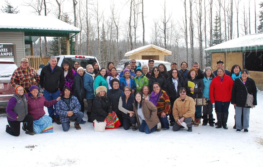Group picture of Indigenous Language Instructors, Elders, Facilitators, KTC-NSD61 staff at Cree Immersion Camp!