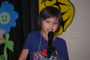 Kaiden Gagnon, St. Theresa School student, spelled his way to a second consecutive first place finish. He achieved the feat last year in grade 2 and once again in grade 3! 