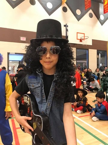 St. Theresa School students decides to be a rockstar for Halloween! 